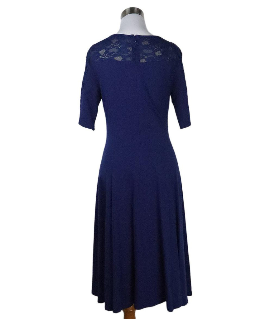 Blumarine Blue Dress w/ Lace Trim sz 4 - Michael's Consignment NYC