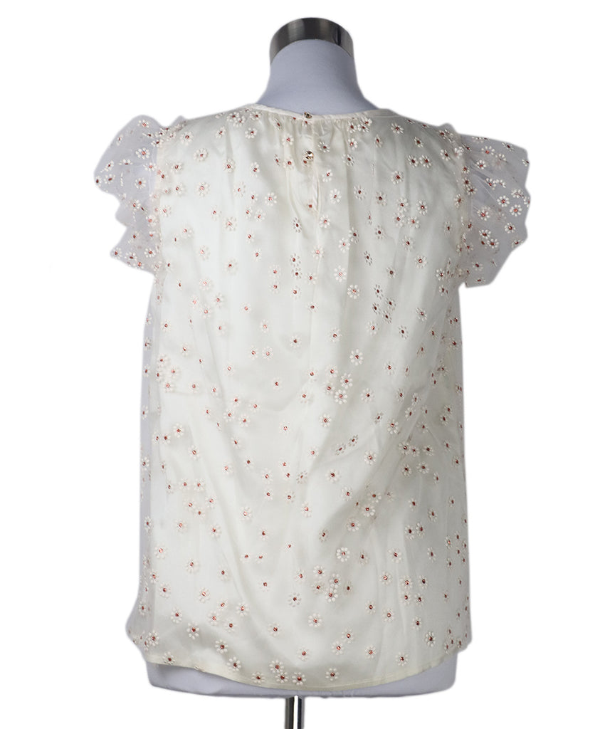 Bonpoint Ivory & Rose Gold Floral Glitter Top 2