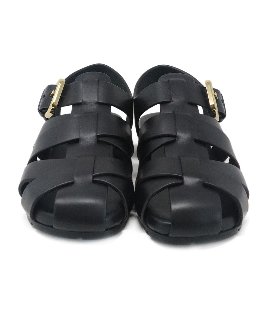 Bottega Veneta Alfie Black Leather Sandals 3