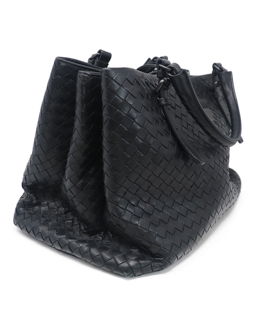 Bottega Veneta Black Woven Leather Satchel 1