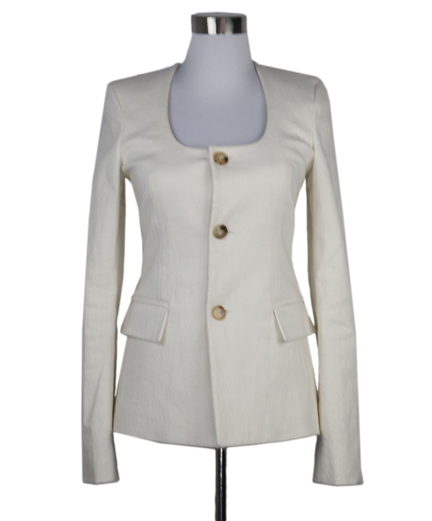 Bottega Veneta Ivory Linen Blazer 