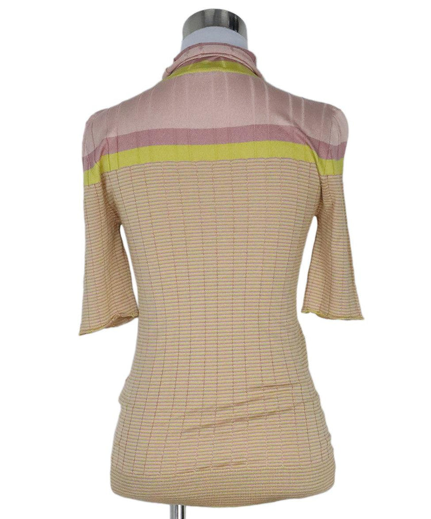 Bottega Veneta Mauve & Yellow Print Top sz 4 - Michael's Consignment NYC