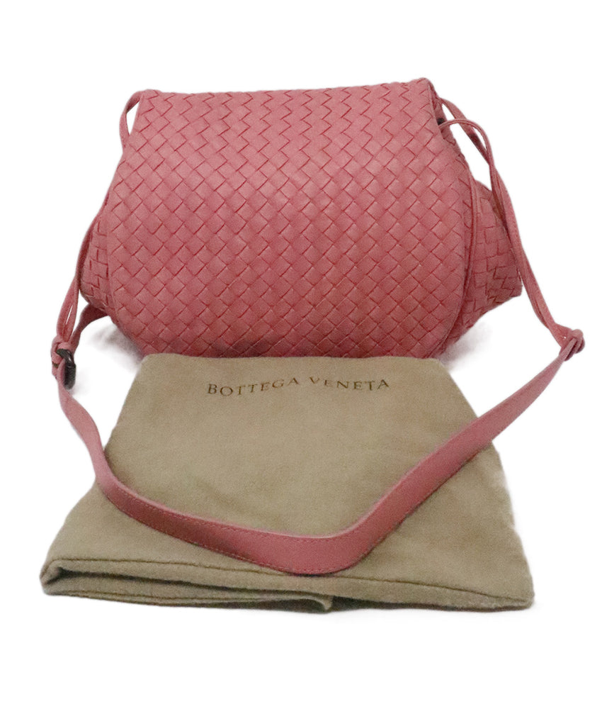 Bottega Veneta Pink Woven Leather Shoulder Bag 5