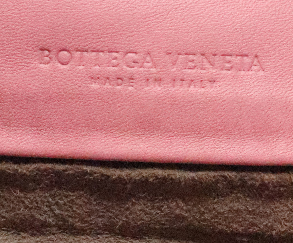 Bottega Veneta Pink Woven Leather Shoulder Bag 8