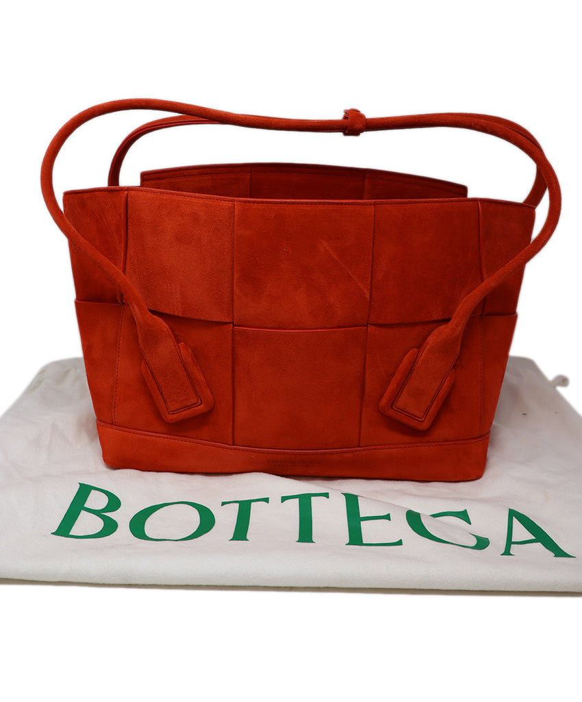 Bottega Veneta Red Suede Acro Bag 5