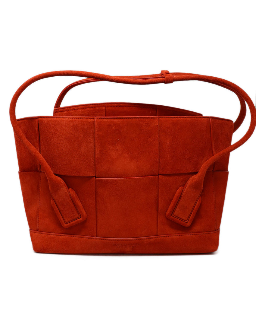 Bottega Veneta Red Suede Acro Bag 