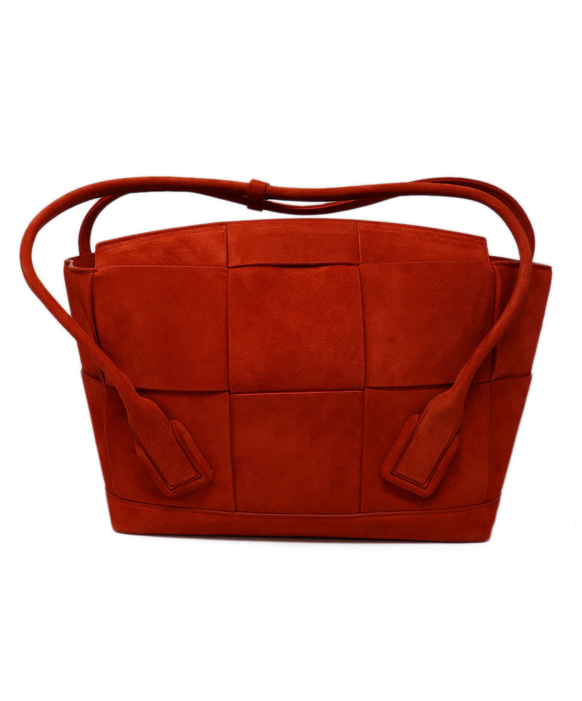 Bottega Veneta Red Suede Acro Bag 2