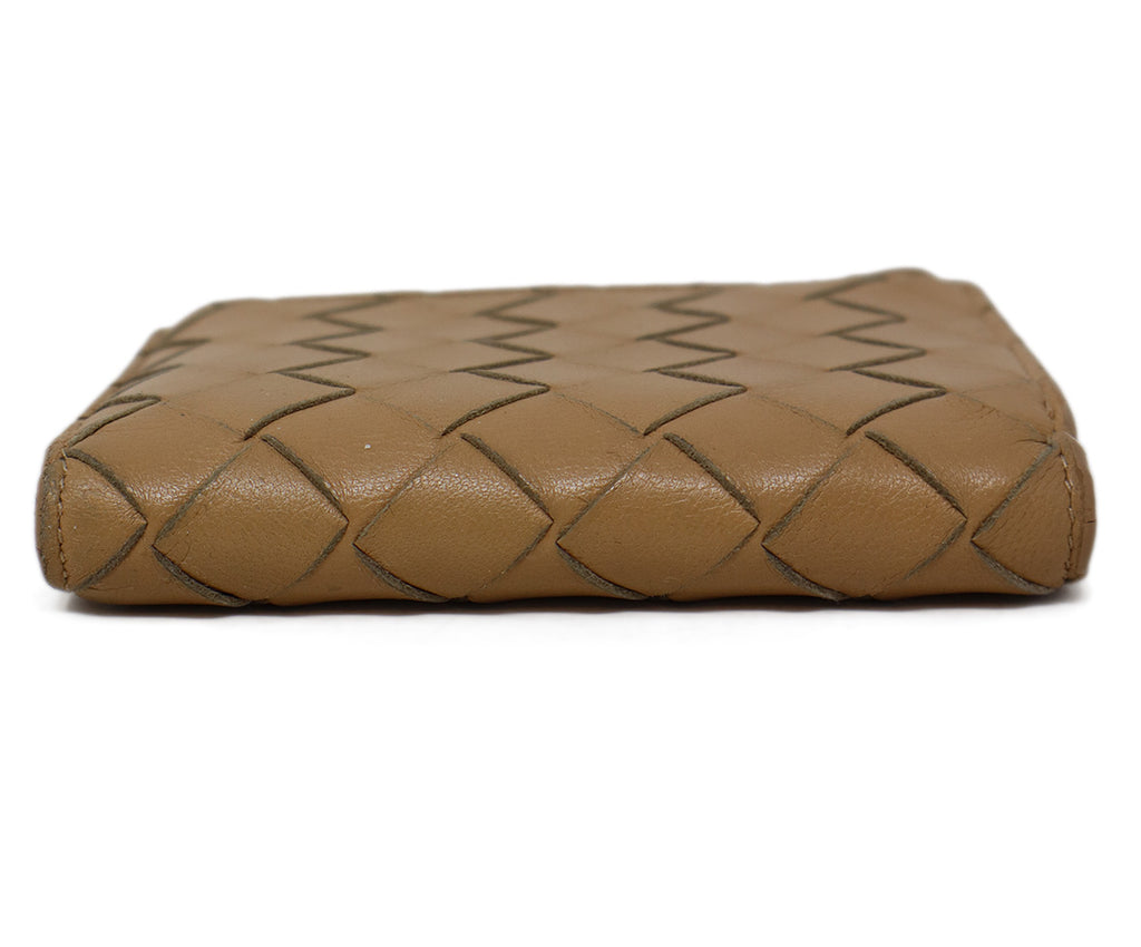 Bottega Veneta Tan Woven Leather Wallet 3