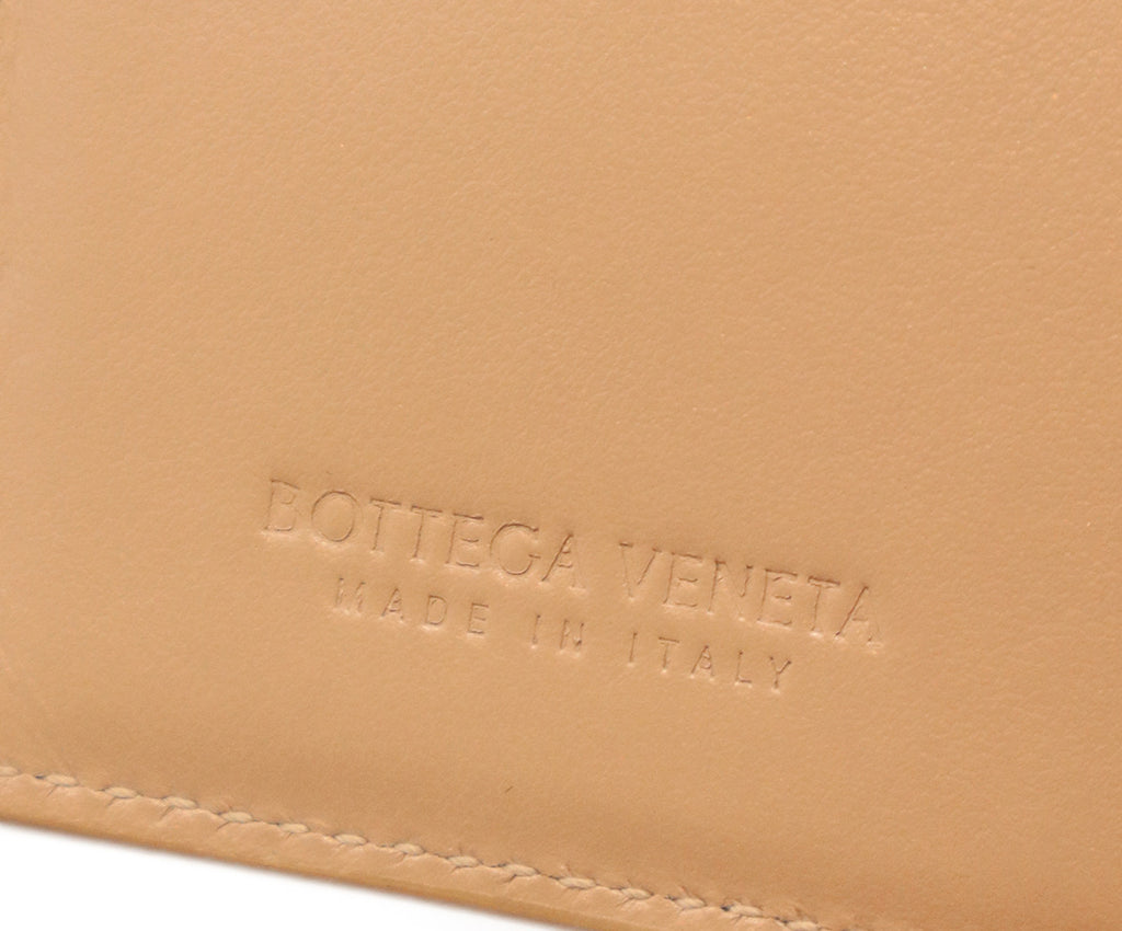 Bottega Veneta Tan Woven Leather Wallet 6