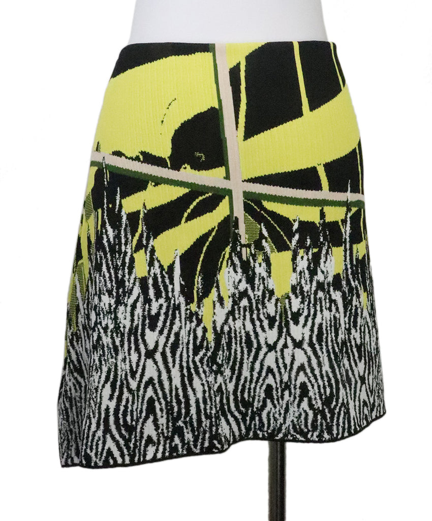 Bottega Veneta Black & Yellow Knit Skirt 