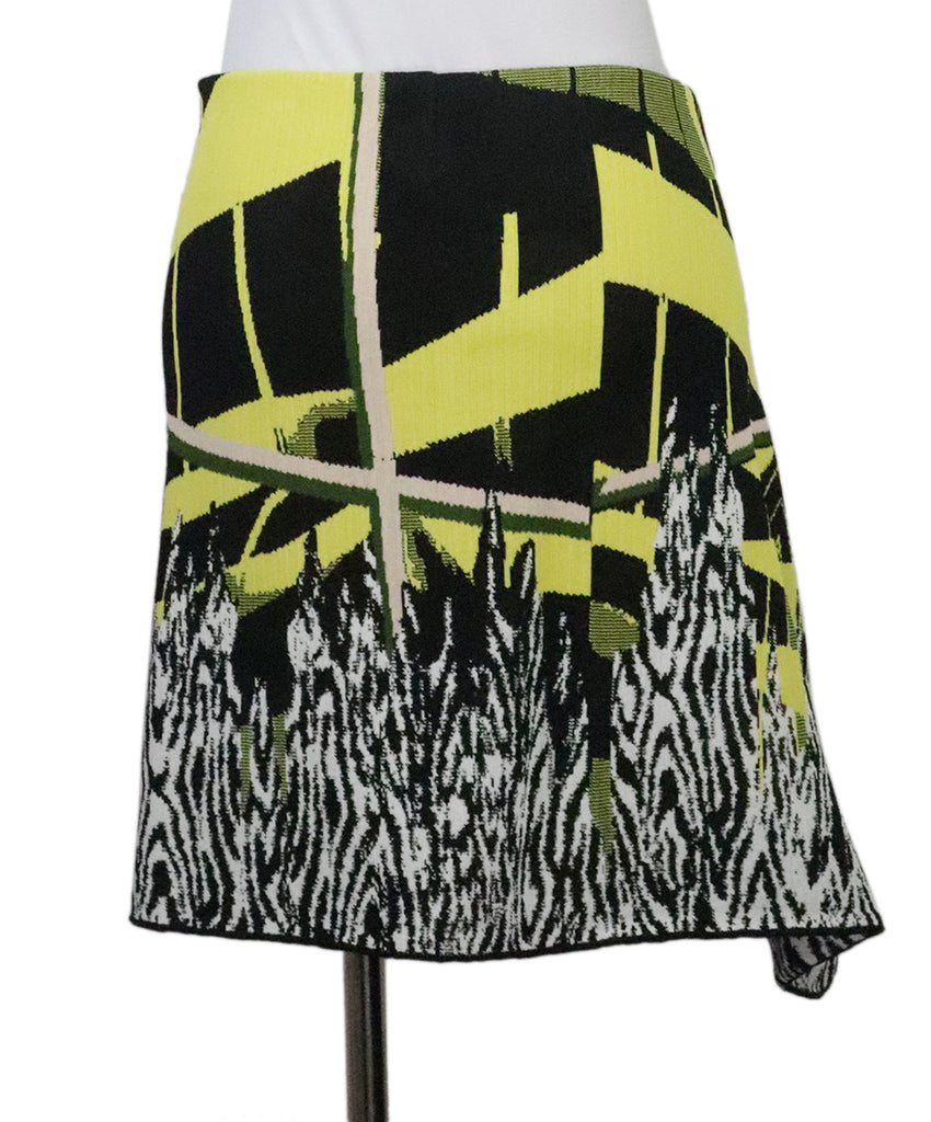 Bottega Veneta Black & Yellow Knit Skirt 2