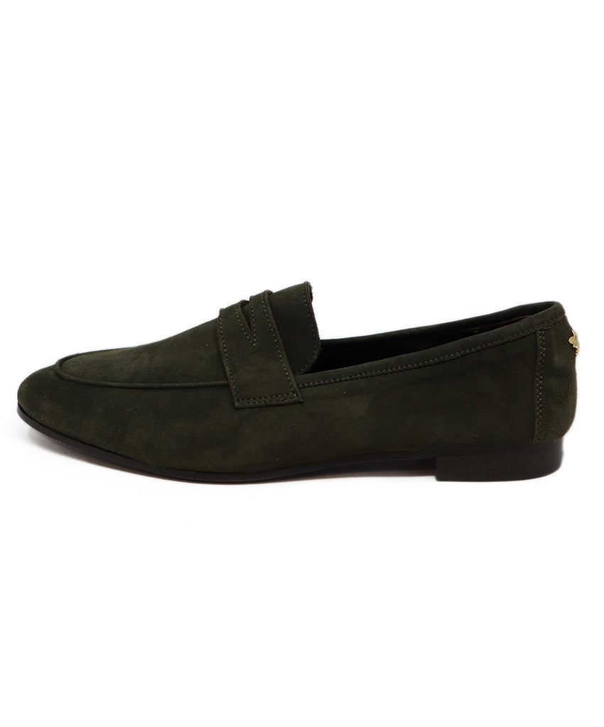 Bougeotte Olive Suede Loafers 1