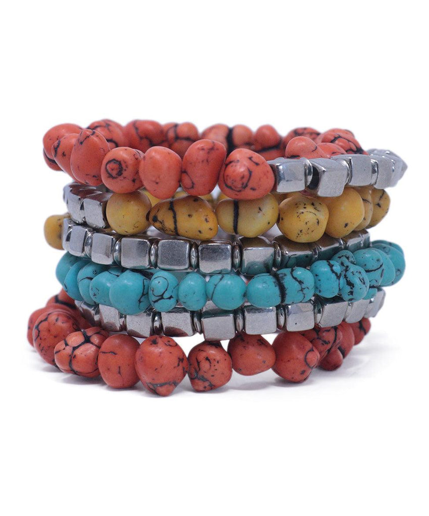 Multicolor Beaded Wrap Bracelet 