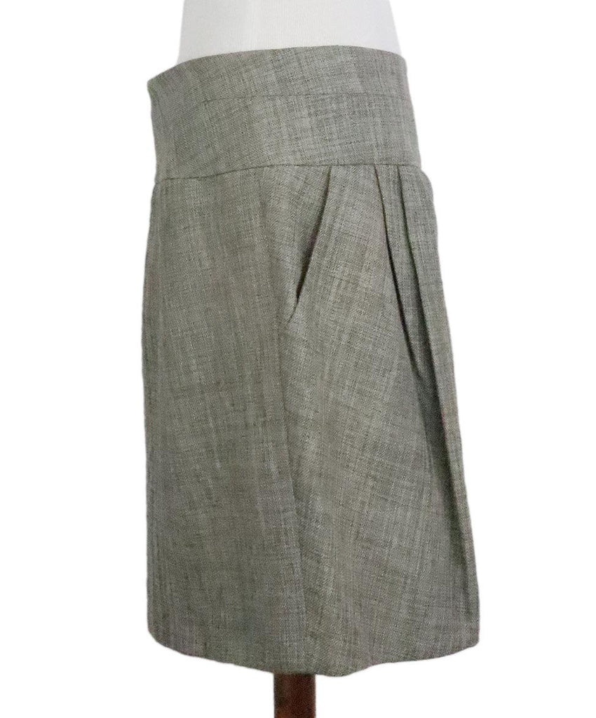 Brunello Cucinelli Grey Cotton Skirt sz 8 - Michael's Consignment NYC