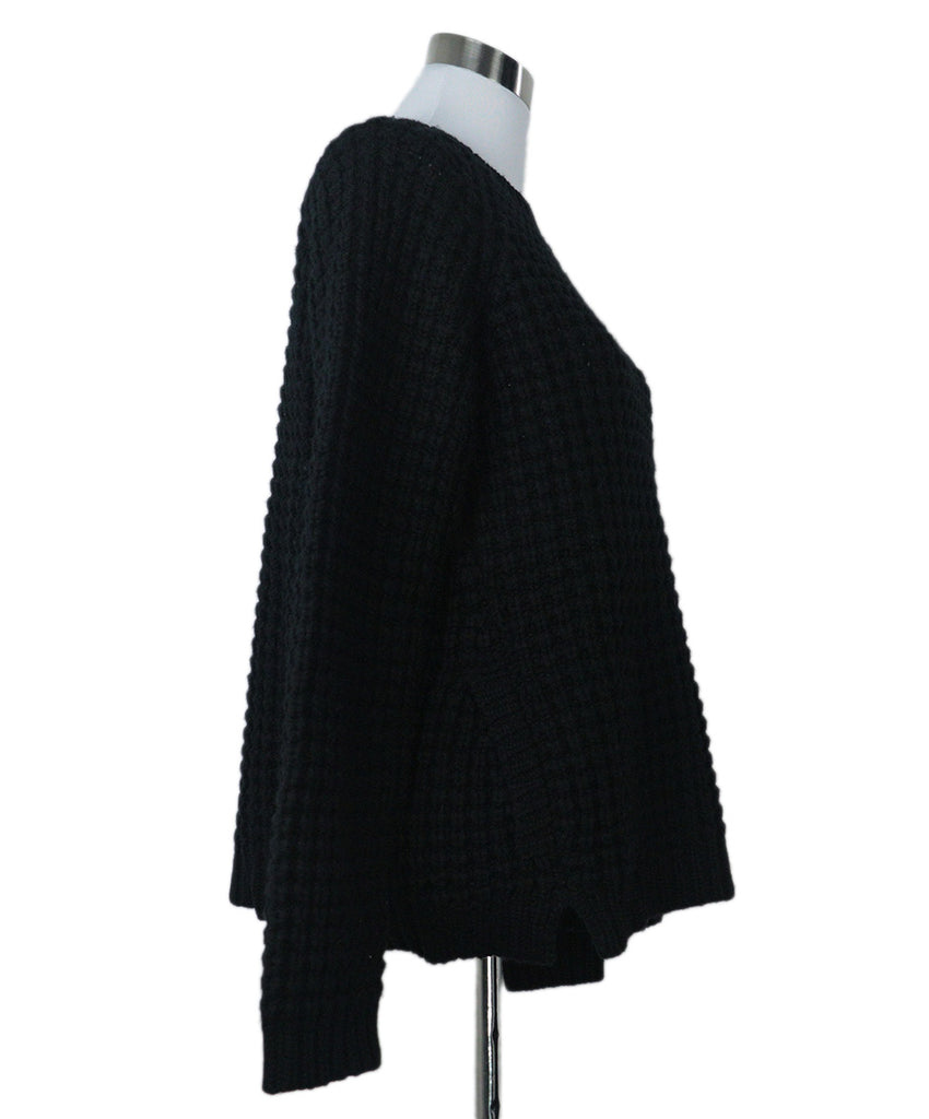 Brunello Cucinelli Black Woven Cashmere Sweater 1