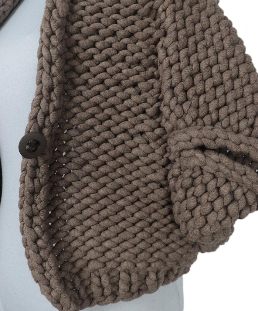 Brunello Cucinelli Brown Wide Knit Cardigan 5