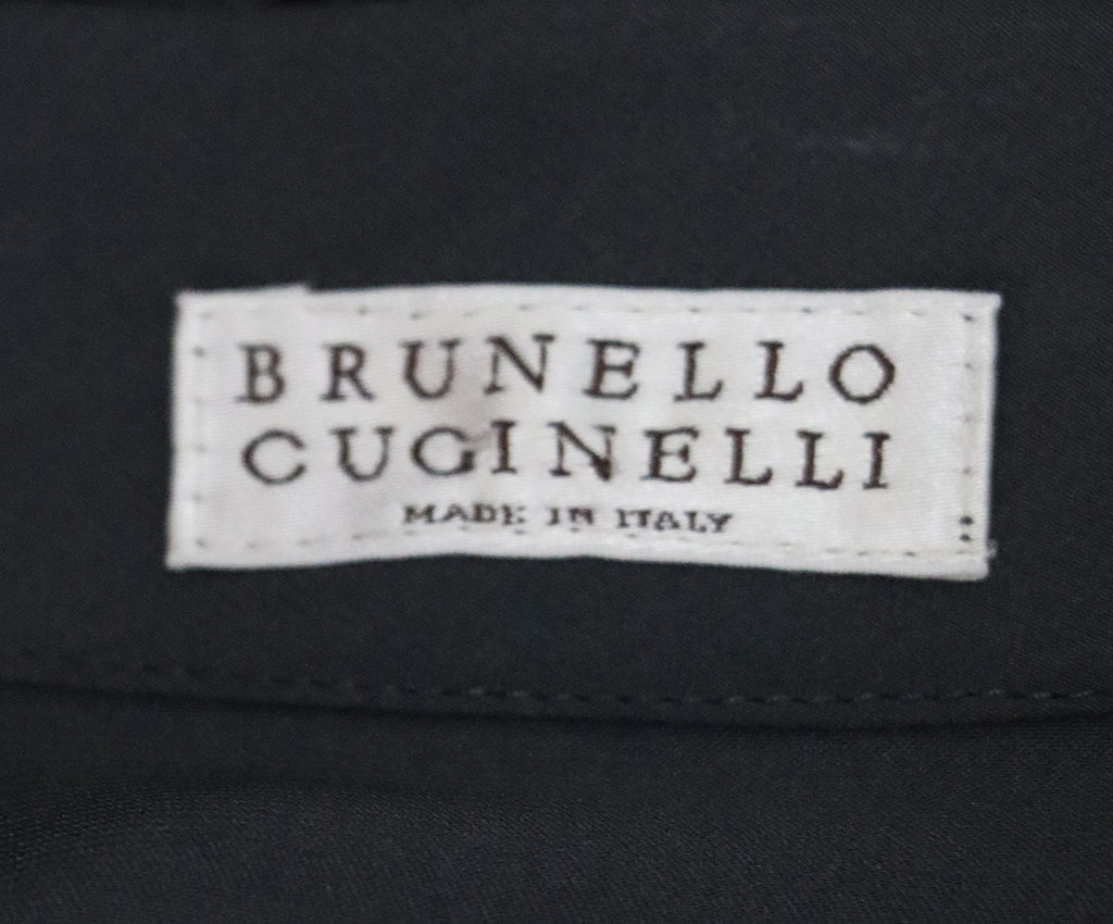 Brunello Cucinelli Grey Silk Blouse 3