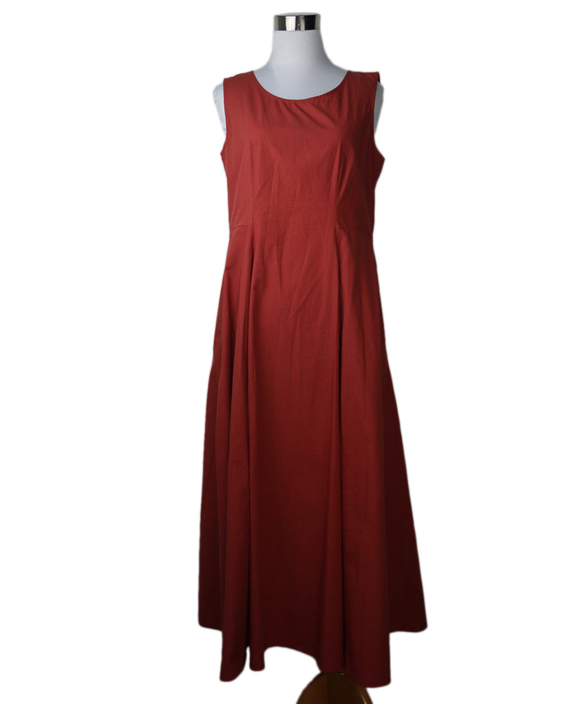 Brunello Cucinelli Orange Rust Cotton Dress 