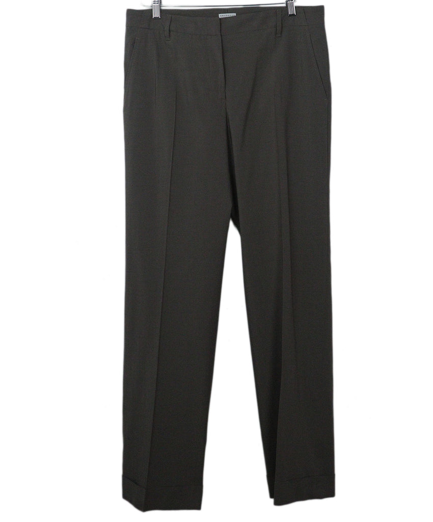 Brunello Cucinelli Taupe Wool Pants 