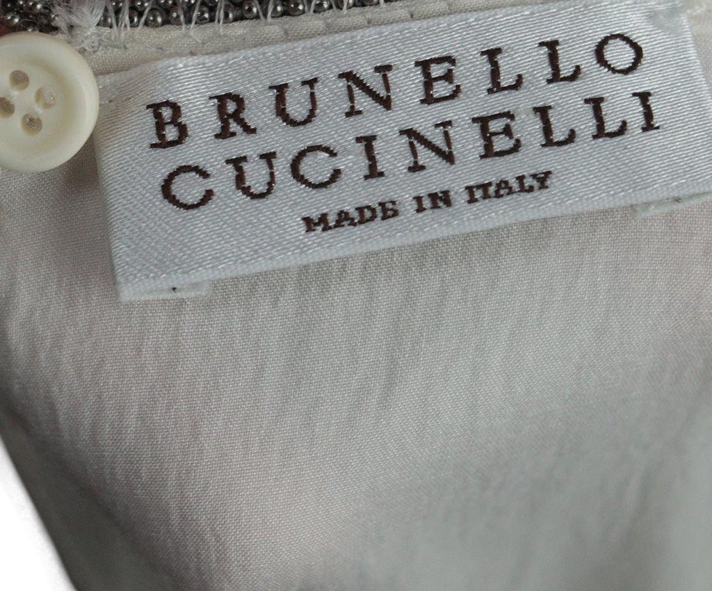 Brunello Cucinelli White Silk Blouse 3