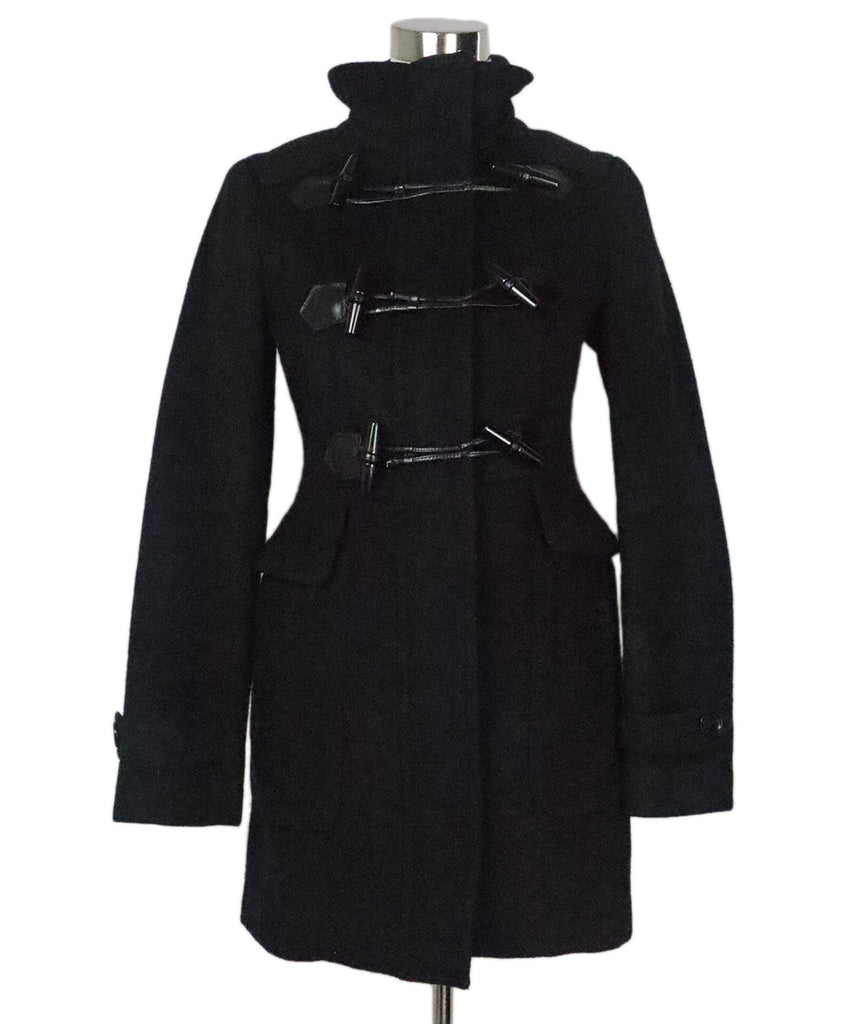 Burberry Black Wool Coat 