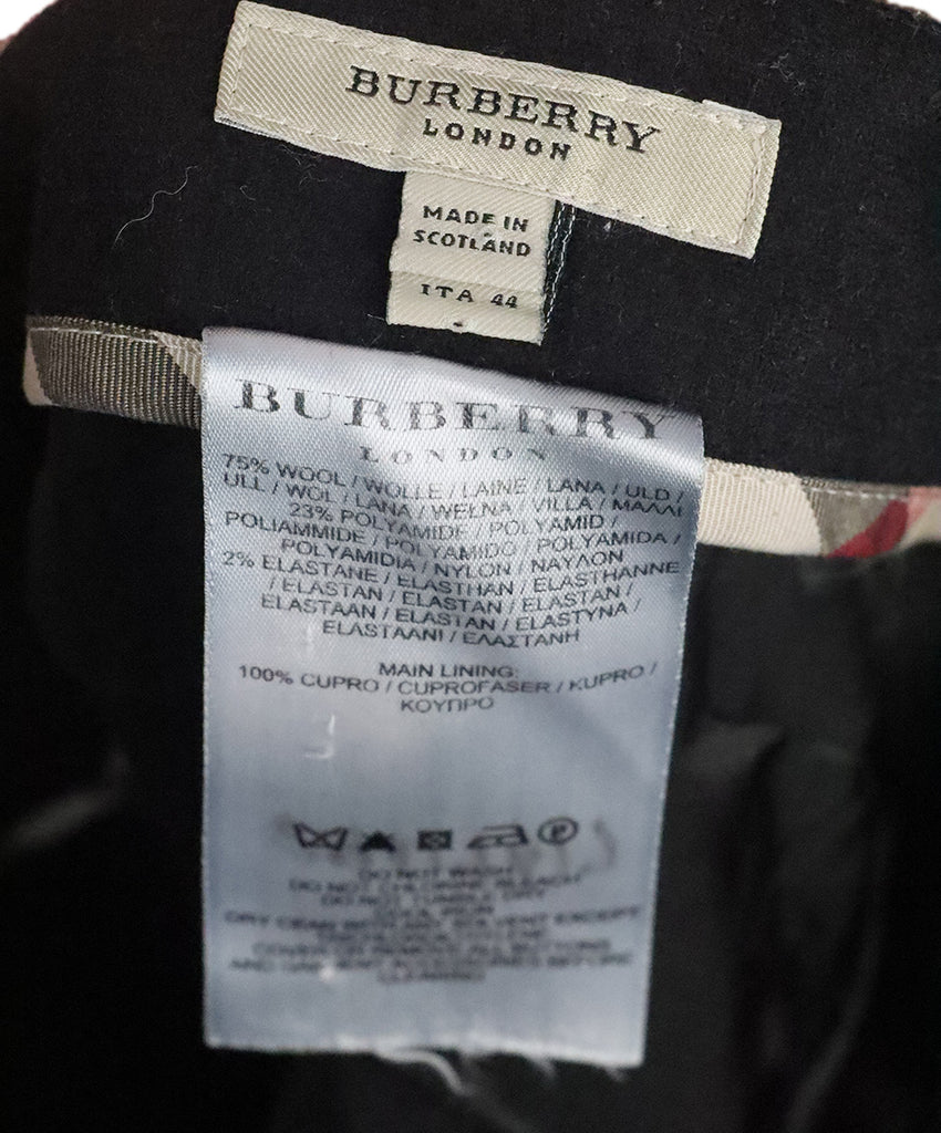 Burberry Black Wool & Lace Trim Skirt 3