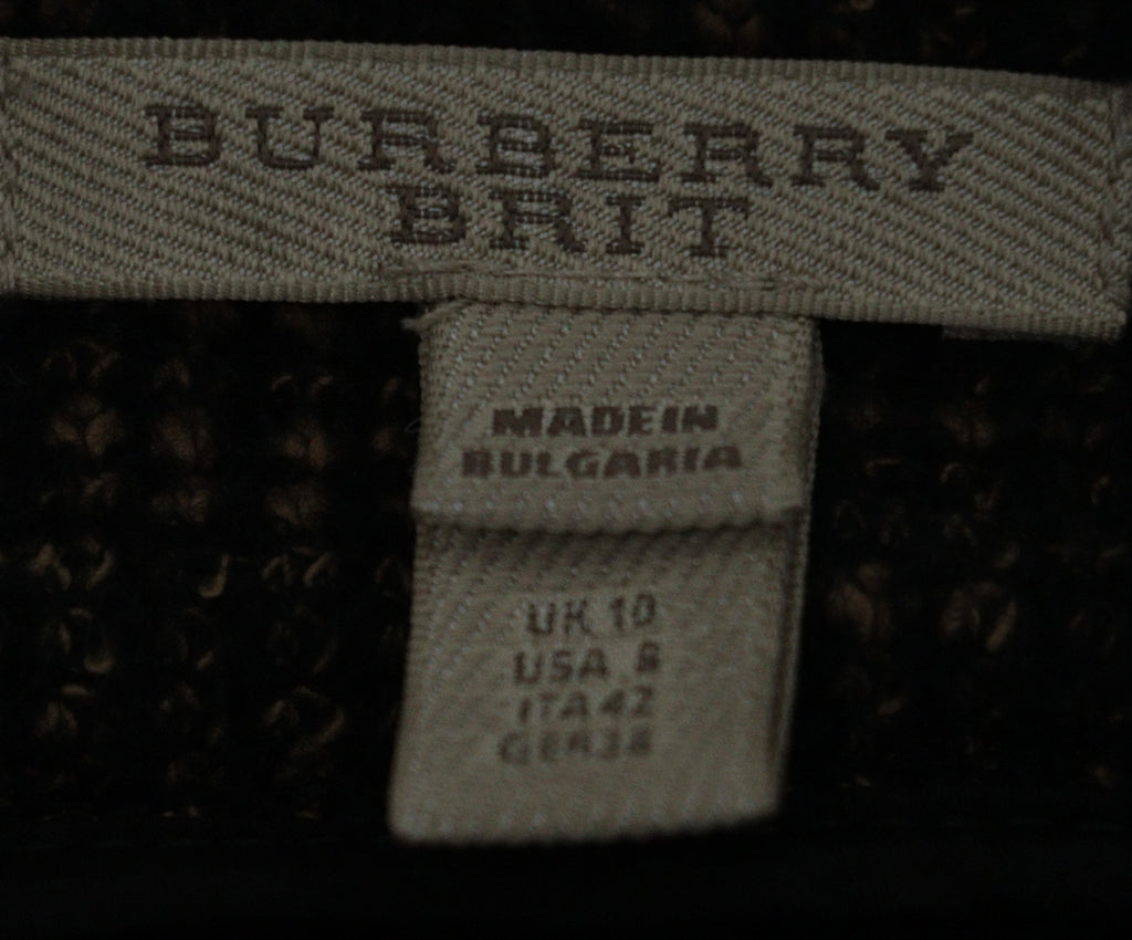 Burberry Black & Tan Mini Skirt 3