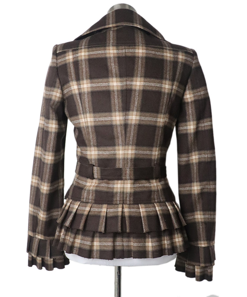 Burberry Brown Plaid Jacket 2