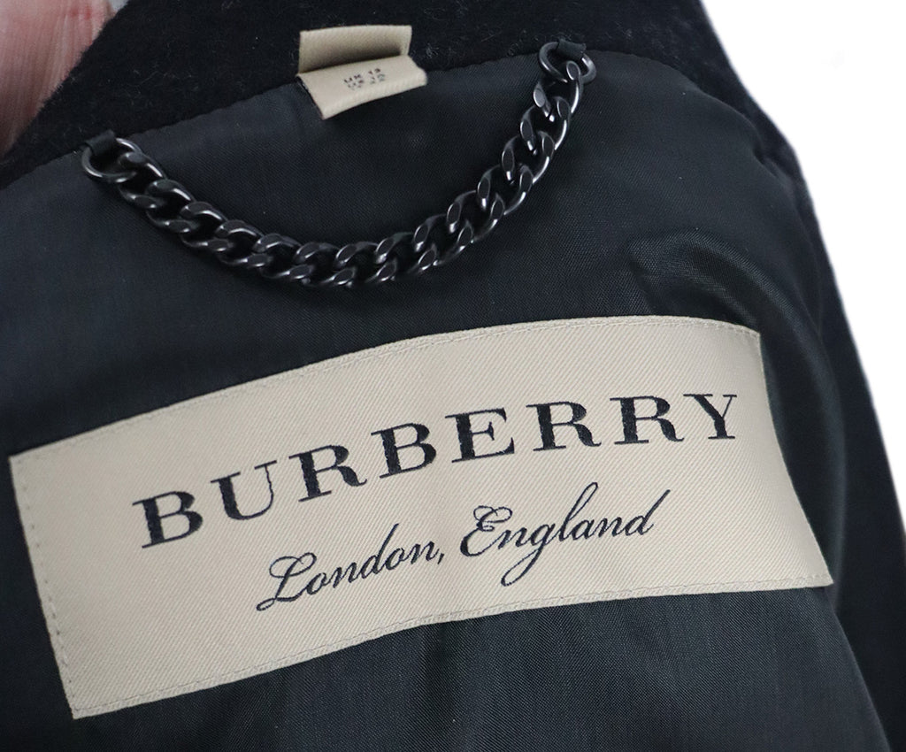 Burberry Coat Black Wool Cashmere 3