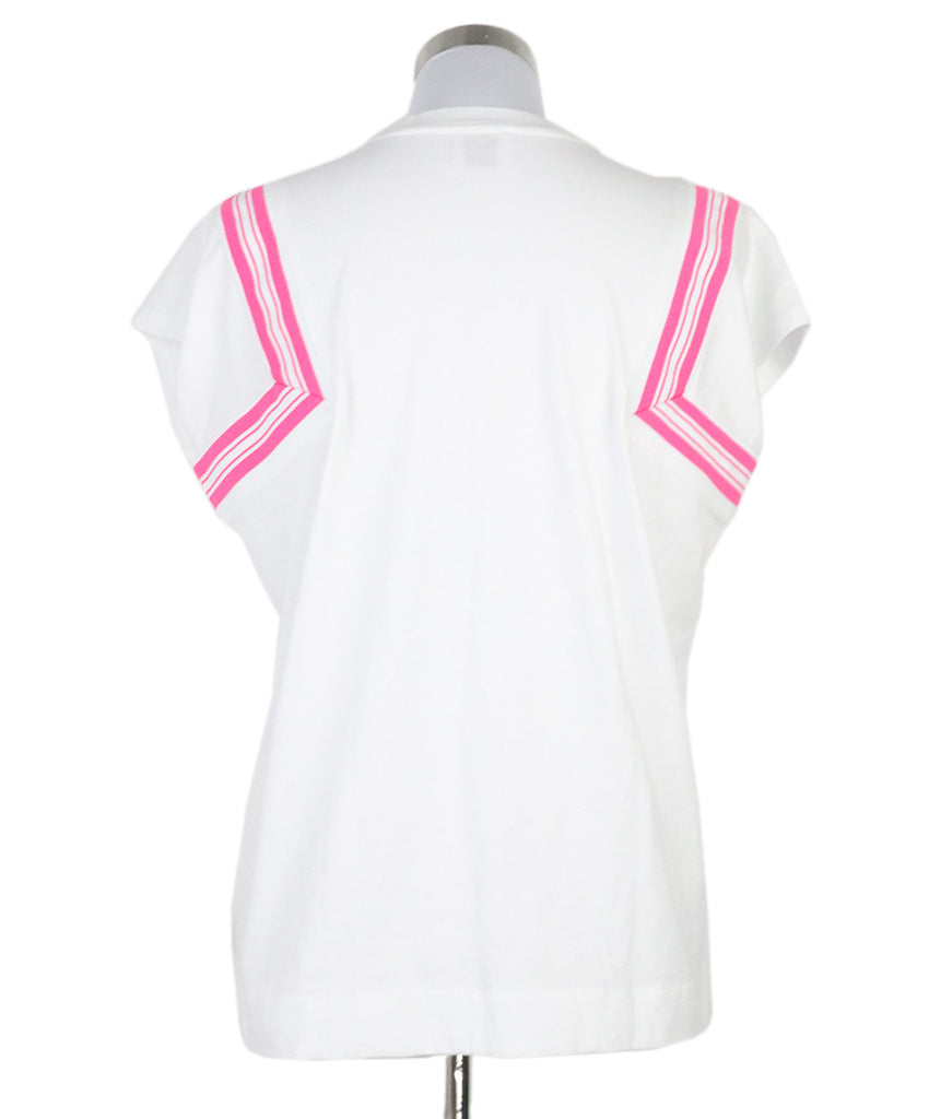 Burberry White & Pink Cotton T-Shirt 2