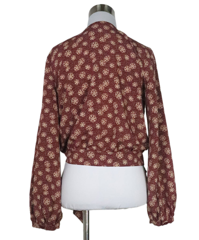 Sage the Label Burgundy & Beige Blouse 2