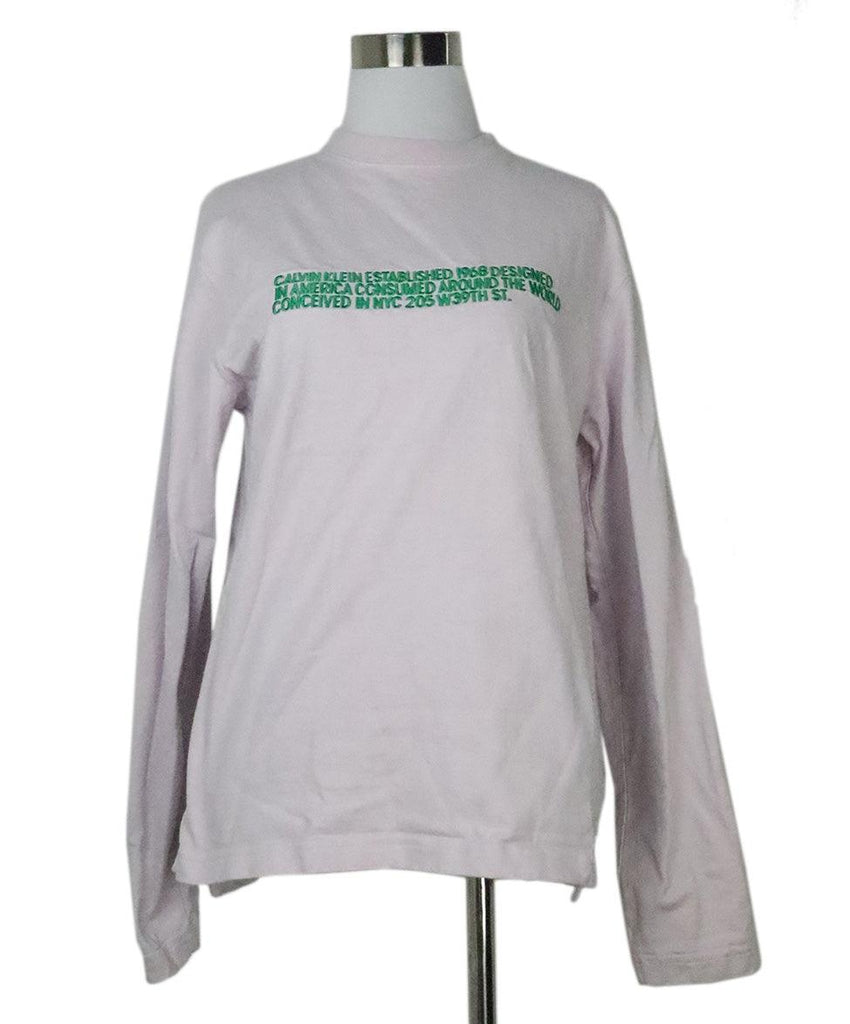 C Klein Lavender & Green Longsleeve Top 