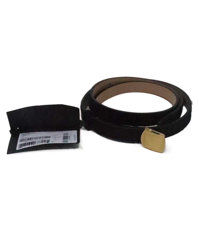 Calvin Klein Black Calfhair Belt 