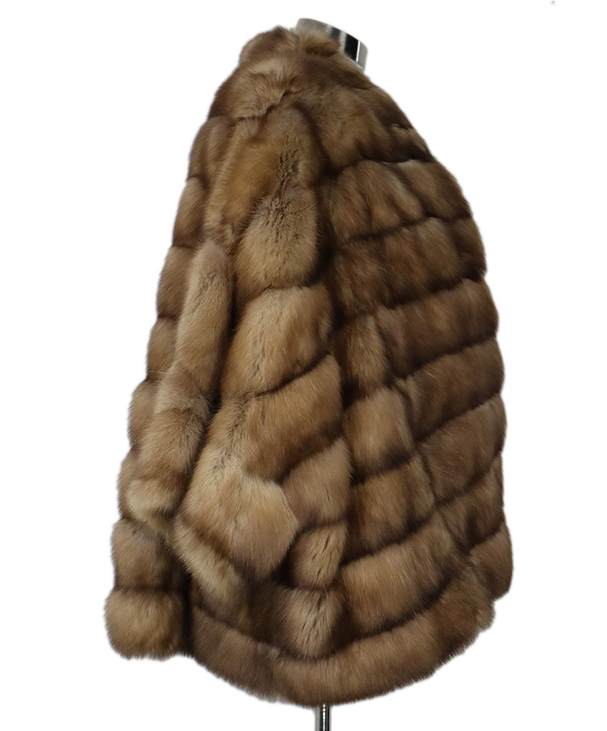 Carlo Tivioli Blonde Sable Fur Reversible Coat 1