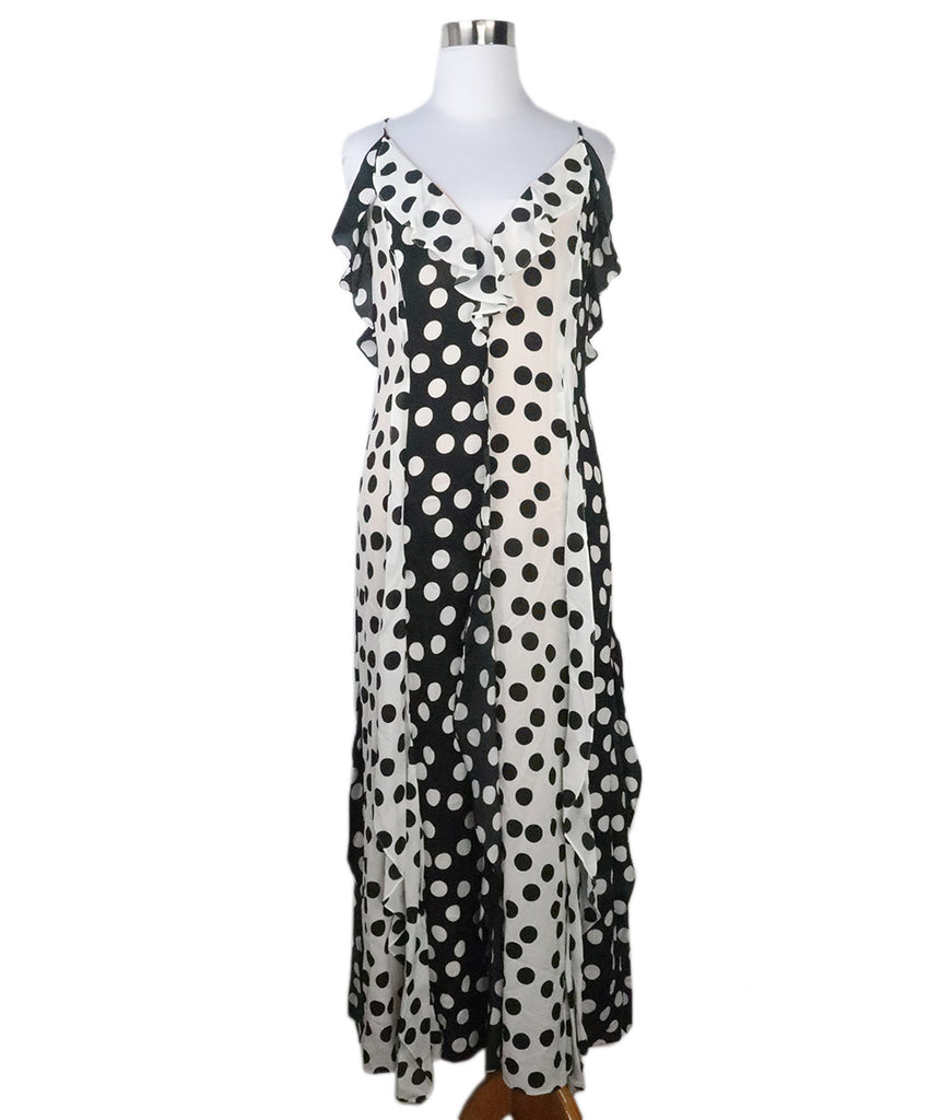 Carolina Herrera Black & White Polka Dot Dress 