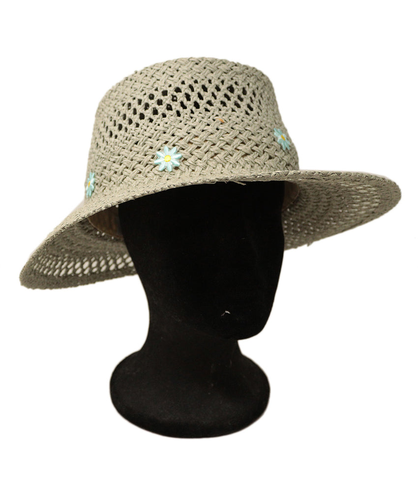 Carolyn Rowan Grey Straw Hat 1