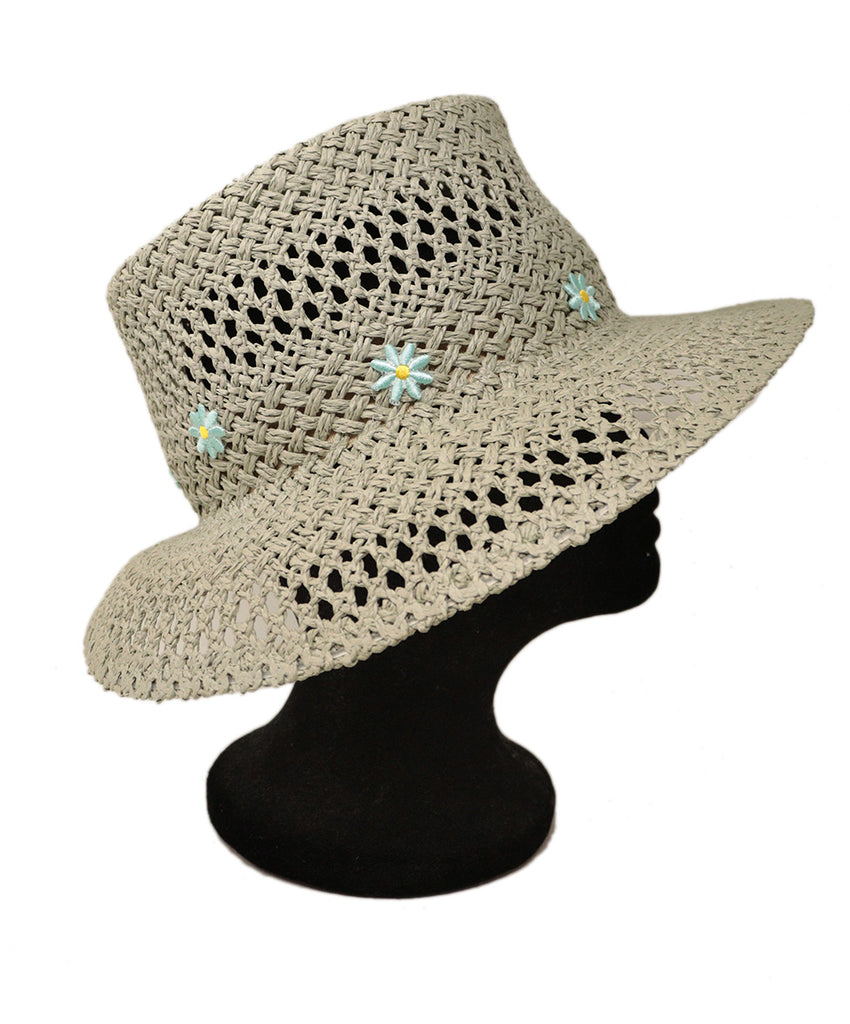 Carolyn Rowan Grey Straw Hat 2