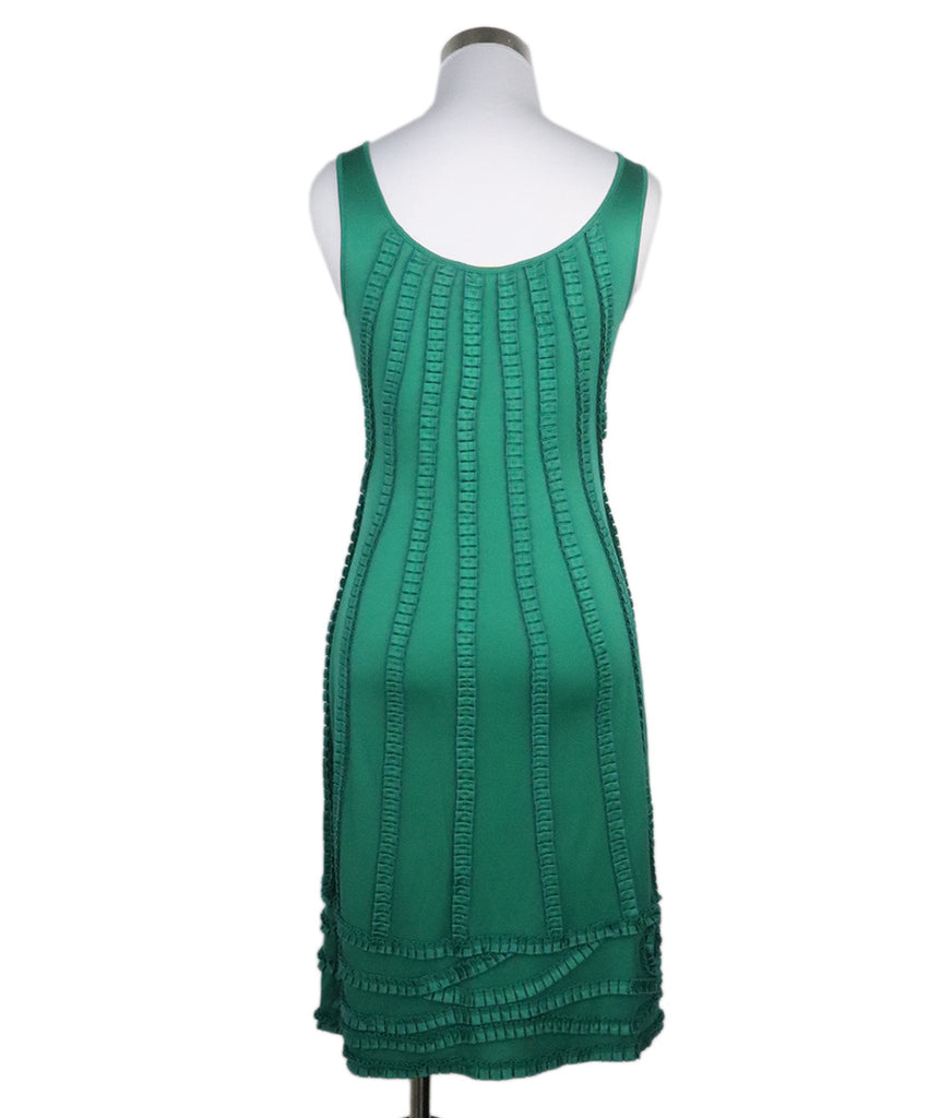 Catherine Malandrino Green Pleated Silk Dress 2