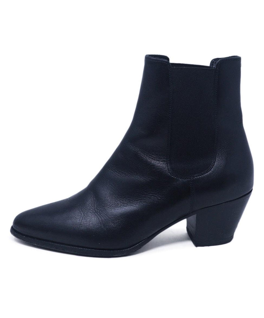 Celine Black Leather Booties 1