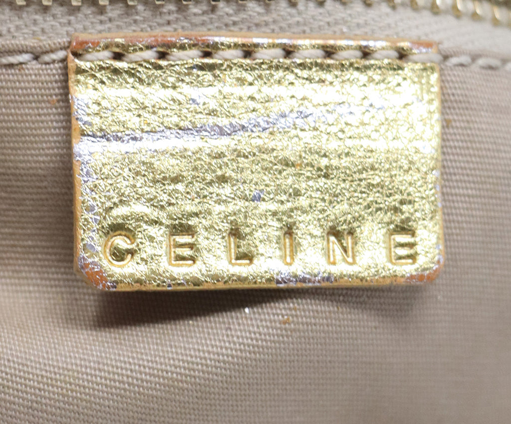 Celine Gold Leather Clutch 6