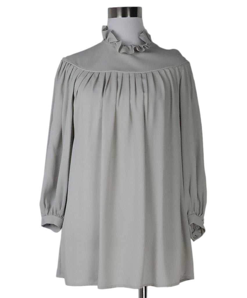 Celine Grey Silk Blouse 