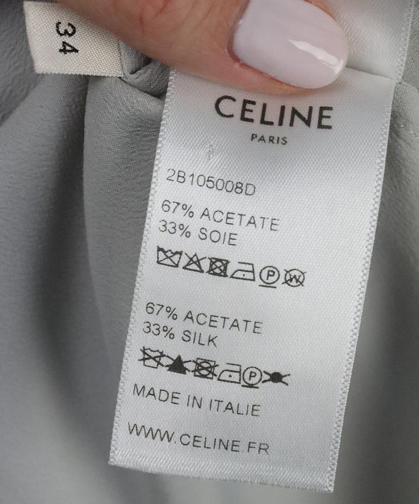 Celine Grey Silk Blouse 4