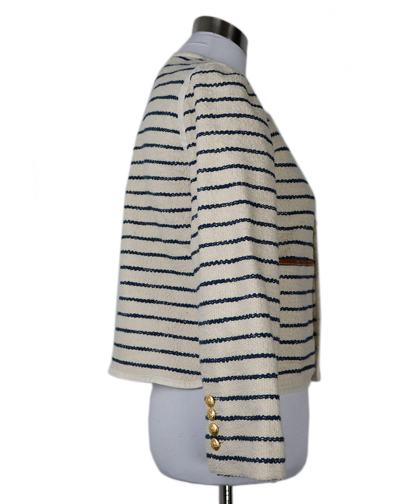 Celine Ivory & Navy Striped Blazer 1