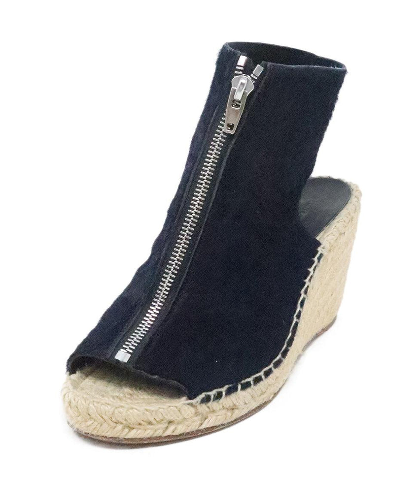 Celine Navy Pony Fur Espadrille Wedges sz 7 - Michael's Consignment NYC