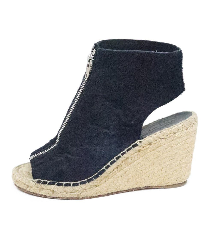 Celine Navy Pony Fur Espadrille Wedges sz 7 - Michael's Consignment NYC