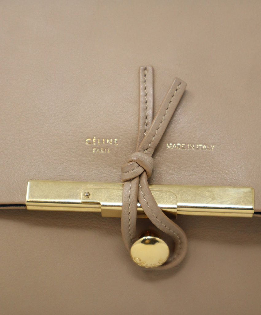 Celine Taupe Leather Shoulder Bag 7