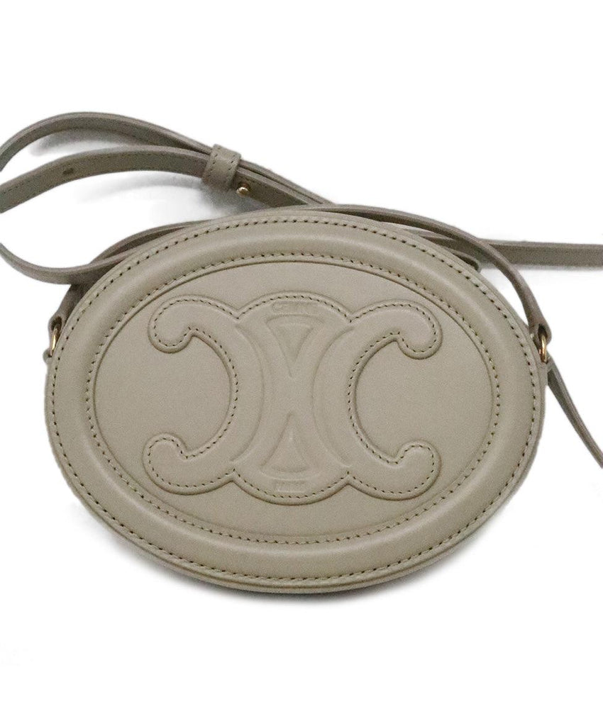 Celine Beige Small Triomphe Oval Crossbody 1