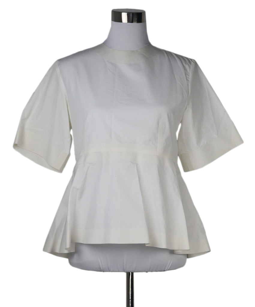 Celine White Ivory Cotton Top 