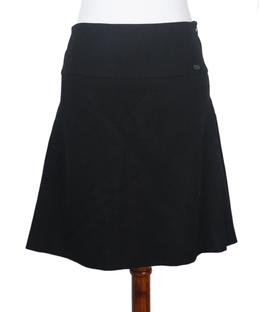 Chanel Black Wool Skirt 