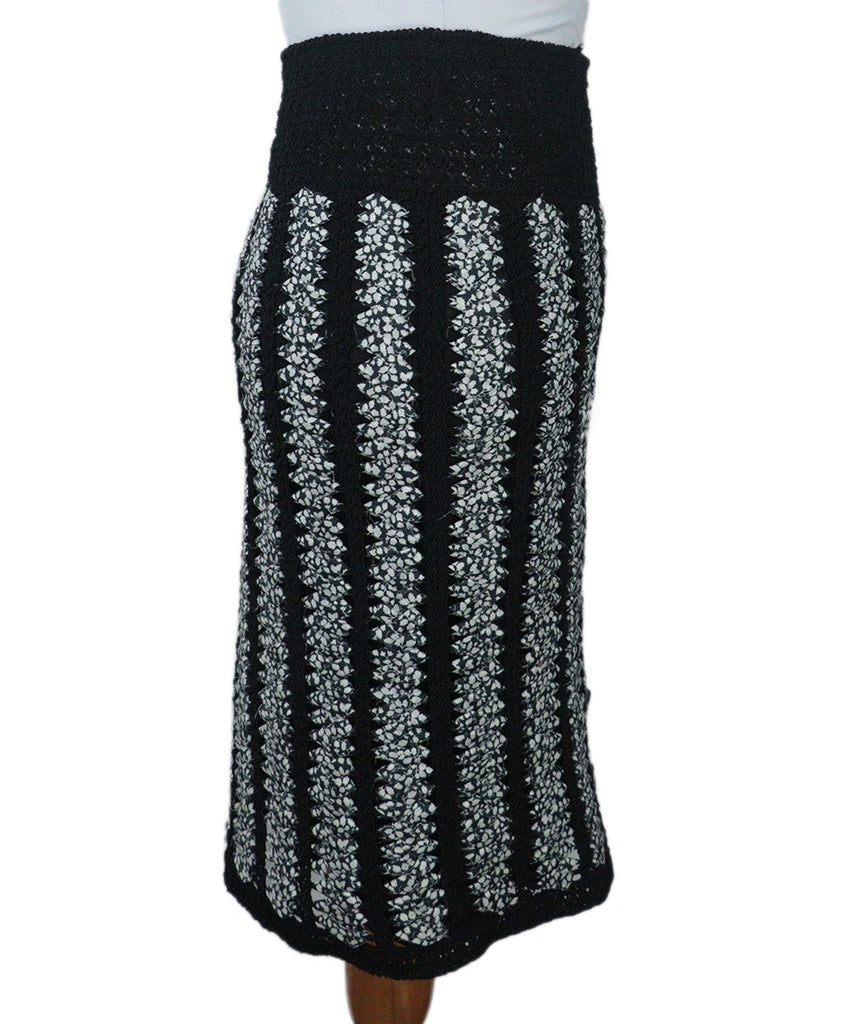 Chanel B&W Knit Skirt 1